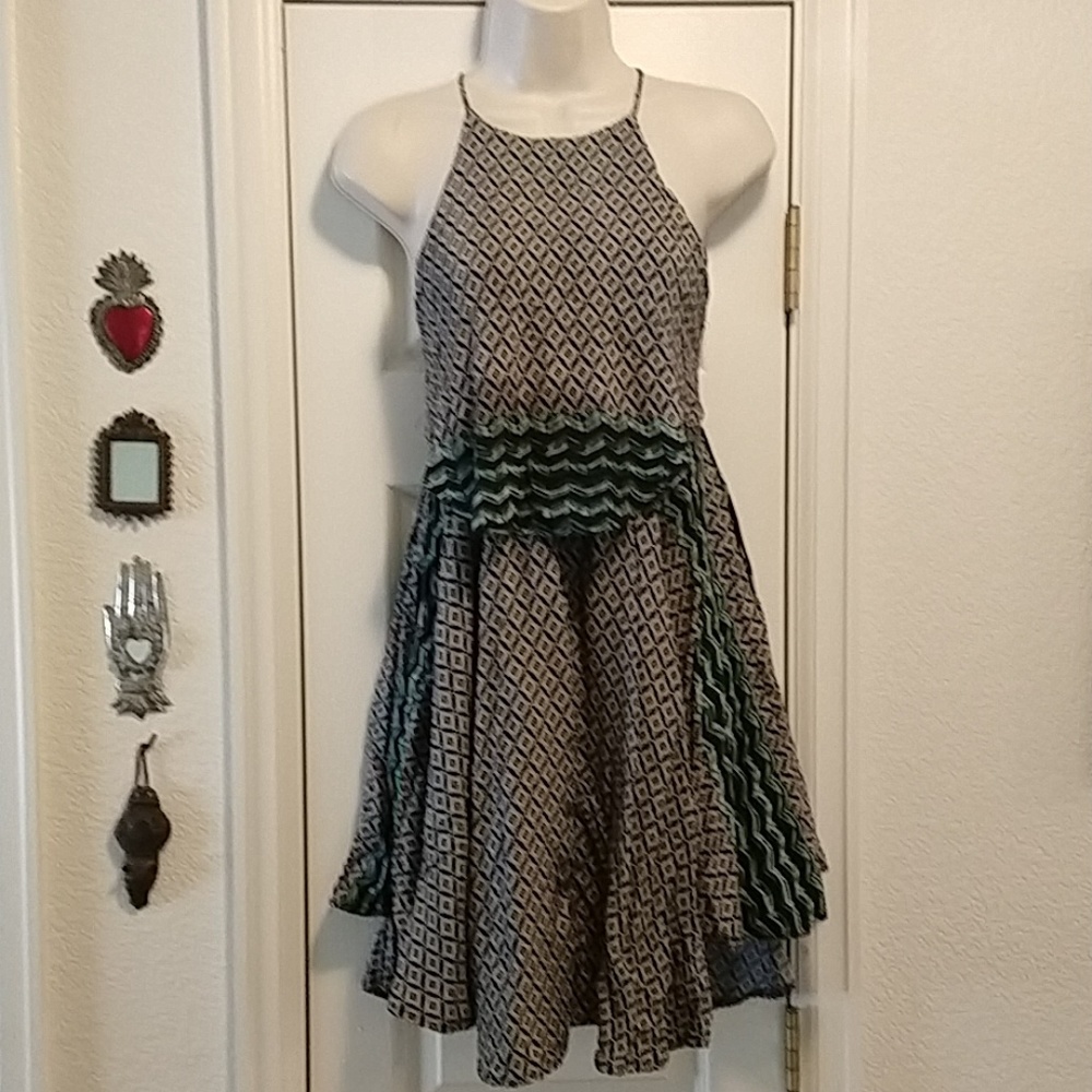 Earthbound Boho Hippie strapy flounce sundress